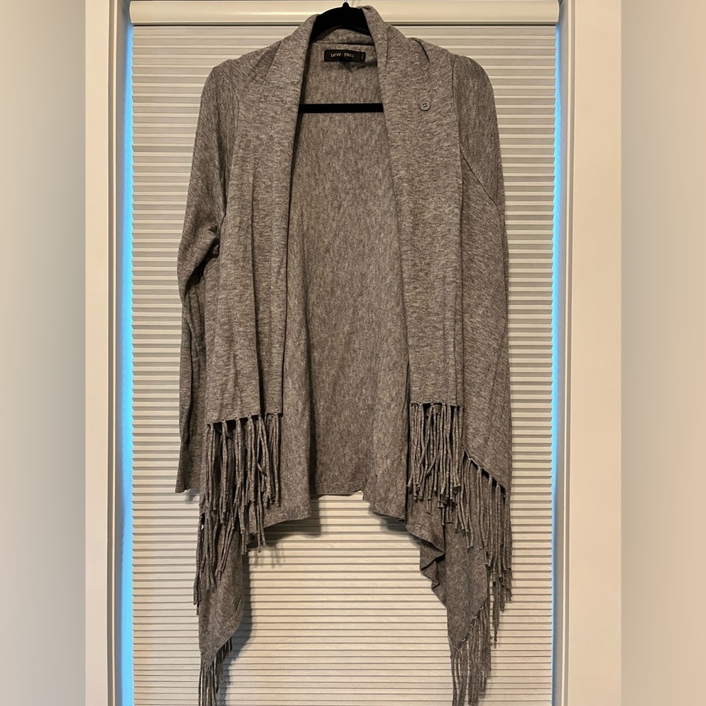 Love Tree Size Small Fringy Cardigan